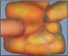 Assoziation-II-W-69, klick zum vergrössern Assoziation-II-W-69','Mischt./Lwd., 140 x 170 cm, © Foto: Gerhard Haug